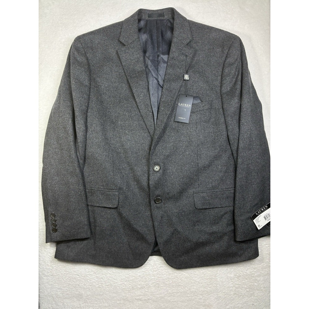 Ralph Lauren Wool Silk Cashmere Classic-Fit Blazer 48 R NEW $450 LCSS12QA0010